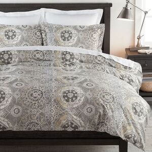 Jacquelyn Medallion Organic Sateen King Duvet and 2 x Sham
